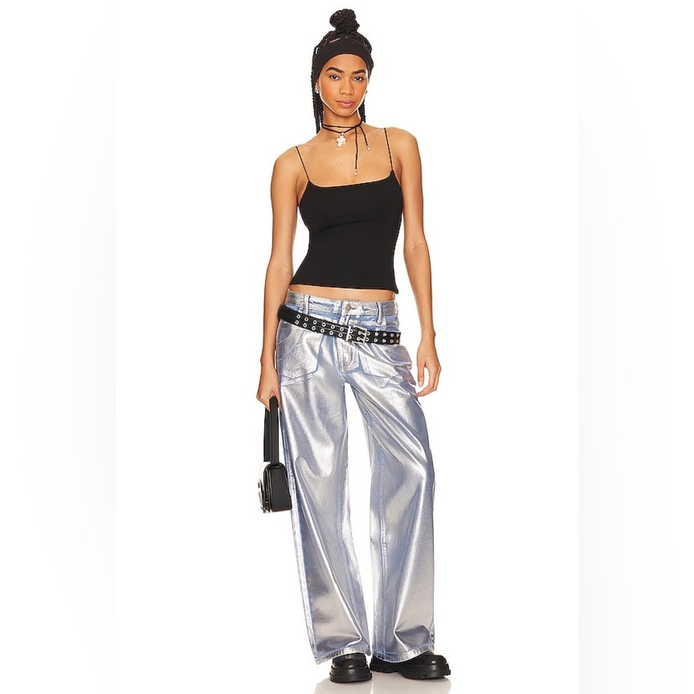 Superdown Aisha Jean Metallic Silver